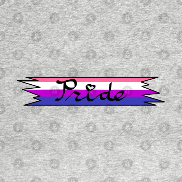 Genderfluid Pride Ribbon by HuskyWerewolf